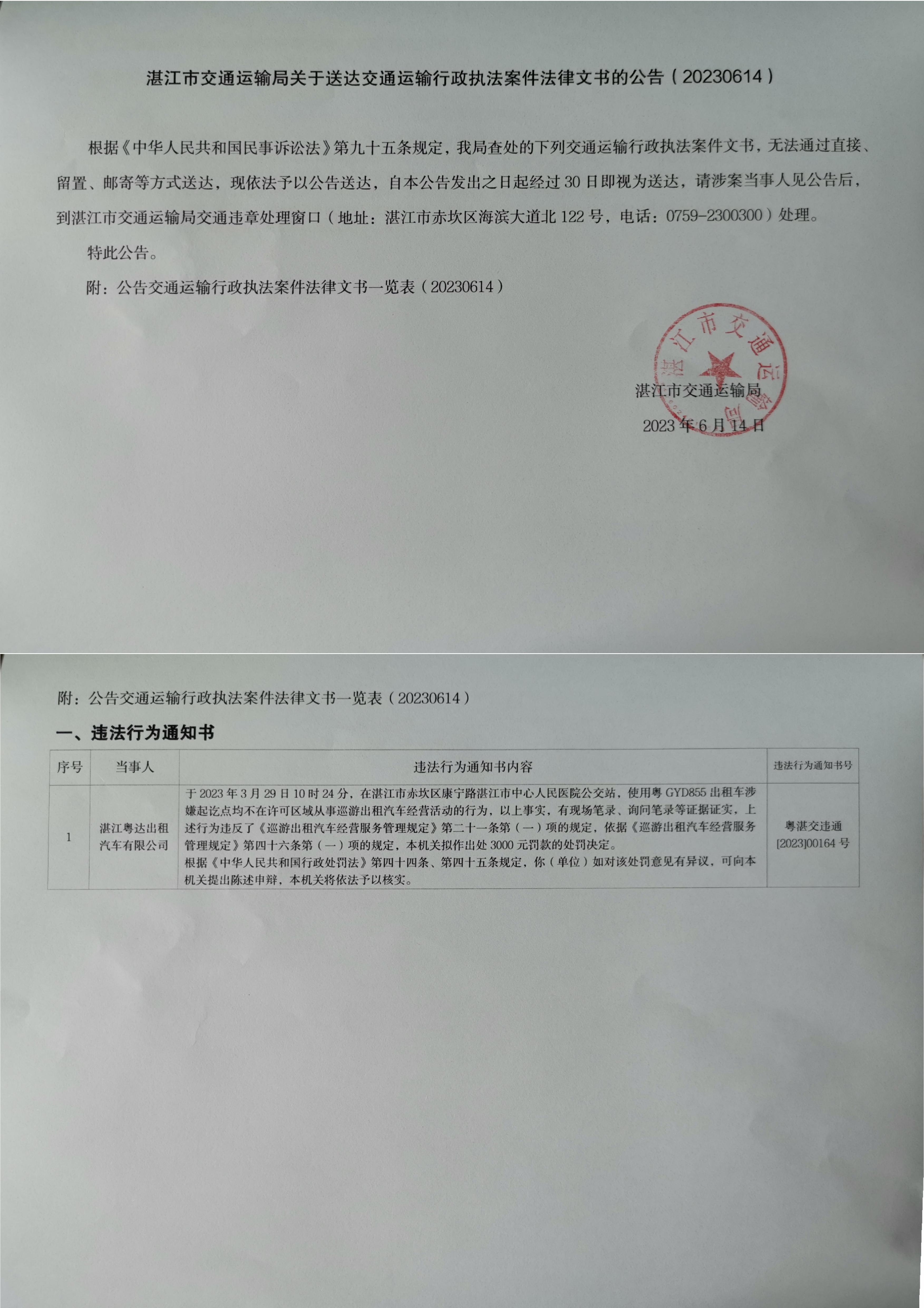 湛江市交通运输局文书送达公告20230614_1.jpg