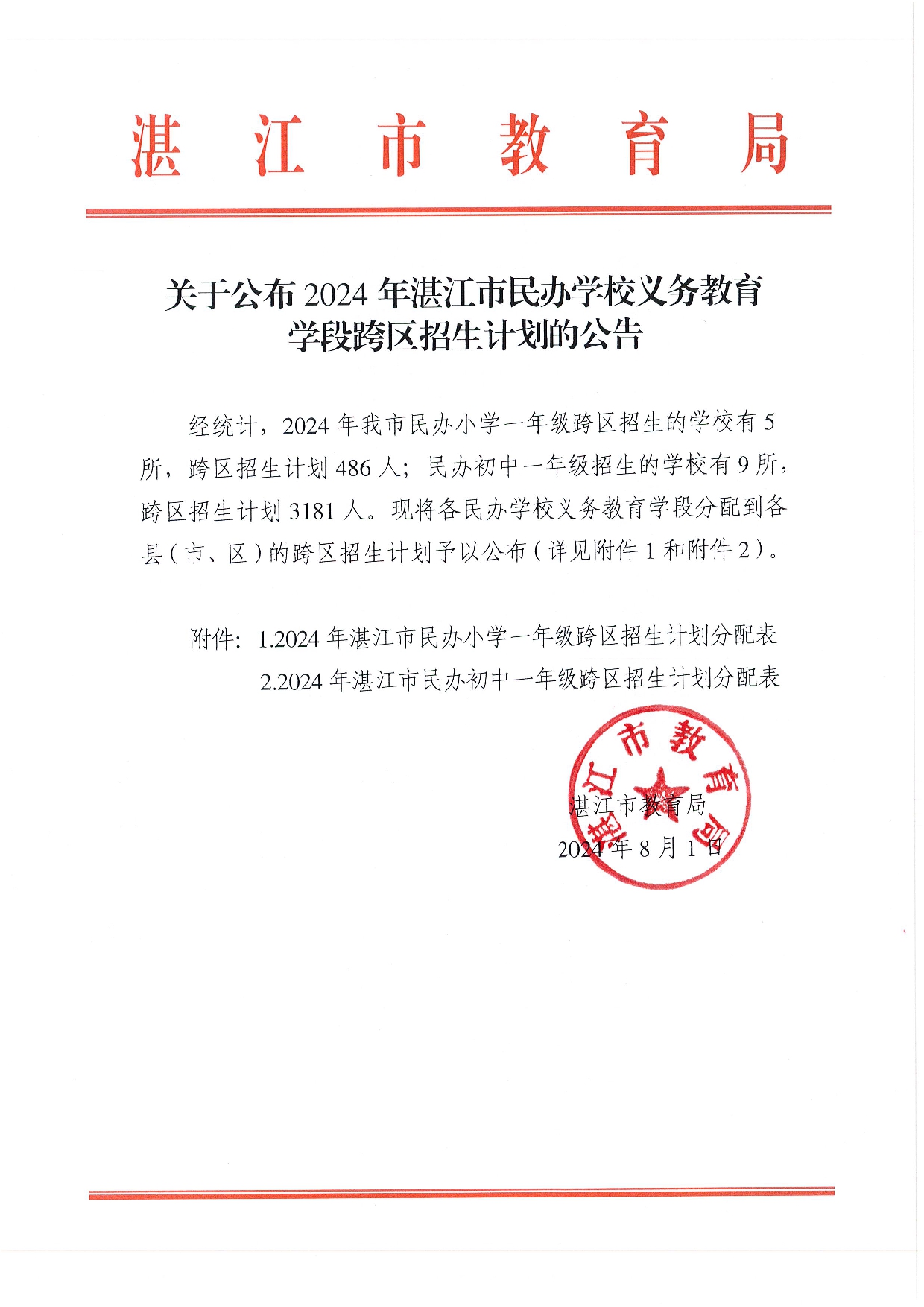 w1271关于公布2024年湛江市民办学校义务教育学段跨区招生计划的公告-001.jpg